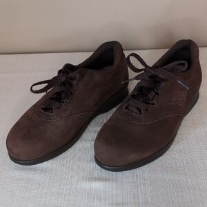 Sz 8N SAS Brown Suede/Leather Casual Orthotic Shoes
